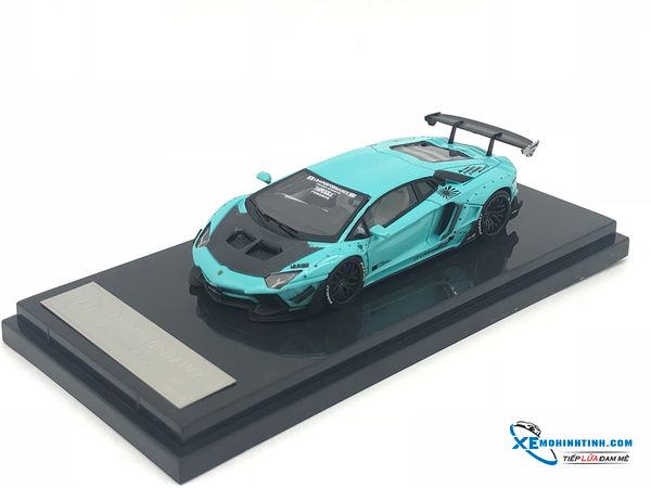 Xe Mô Hình Lamborghini Aventador 2.0 LB 1:64 JEC ( Xanh Ngọc )