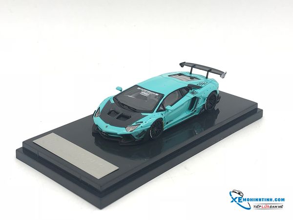 Xe Mô Hình Lamborghini Aventador 2.0 LB 1:64 JEC ( Xanh Ngọc )