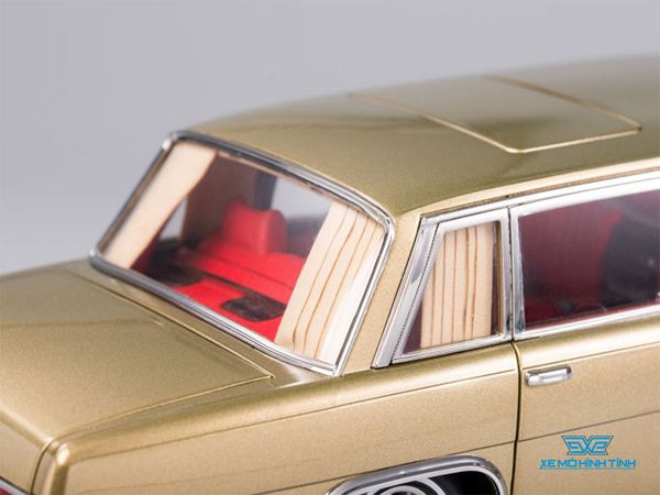 Xe Mô Hình Mercedes-Benz Pullman MB 600 1:18 Kengfai (Gold Nội Thất Đỏ)