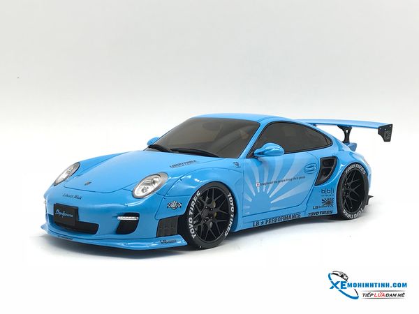 Xe Mô Hình Porsche 997 Liberty Walk 1:18 Gtspirit (Xanh)