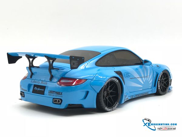 Xe Mô Hình Porsche 997 Liberty Walk 1:18 Gtspirit (Xanh)