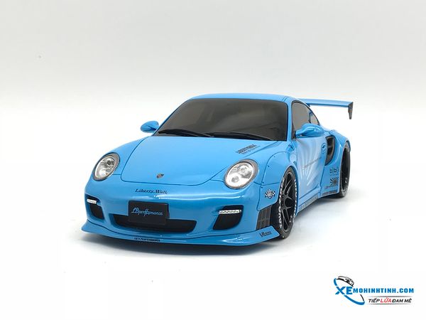 Xe Mô Hình Porsche 997 Liberty Walk 1:18 Gtspirit (Xanh)