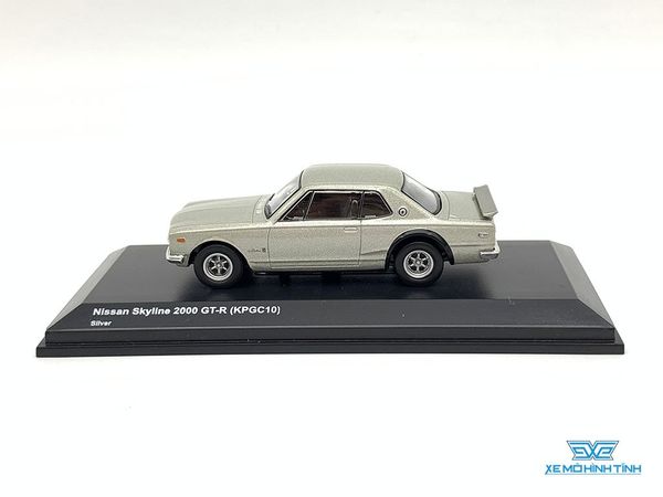 Xe Mô Hình Nissan Skyline 2000GT-R ( KPGC10 ) 1:64 Kyosho ( Bạc )