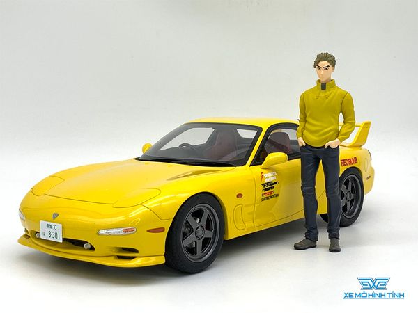 Xe Mô Hình Mazda RX-7 FD3S + Figure 1:18 Kyosho ( Vàng )