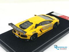 Xe Mô Hình Lamborghini Aventador LB 1:64 Limited 999 Pcs ( Vàng )