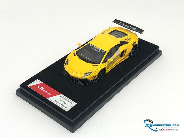 Xe Mô Hình Lamborghini Aventador LB 1:64 Limited 999 Pcs ( Vàng )