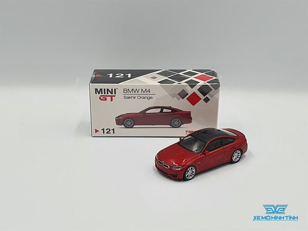 Xe Mô Hình BMW M4 1:64 Minigt ( Cam Đỏ )