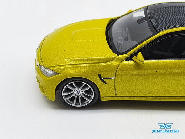 Xe Mô Hình BMW M4 (F82) Austin Yellow Metalic LHD 1:64 Mini GT (Vàng)