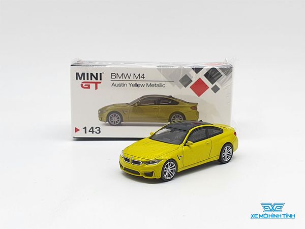 Xe Mô Hình BMW M4 (F82) Austin Yellow Metalic LHD 1:64 Mini GT (Vàng)