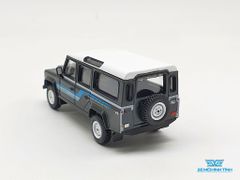 Xe Mô Hình Land Rover Defender 1985 County Station Wagon Grey RHD 1:64 Mini GT ( Đen )