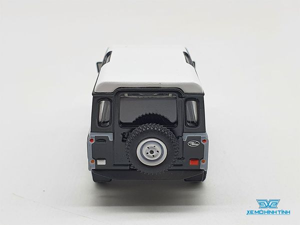 Xe Mô Hình Land Rover Defender 1985 County Station Wagon Grey RHD 1:64 Mini GT ( Đen )