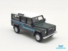 Xe Mô Hình Land Rover Defender 1985 County Station Wagon Grey RHD 1:64 Mini GT ( Đen )