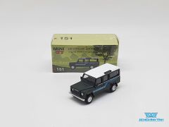 Xe Mô Hình Land Rover Defender 1985 County Station Wagon Grey RHD 1:64 Mini GT ( Đen )