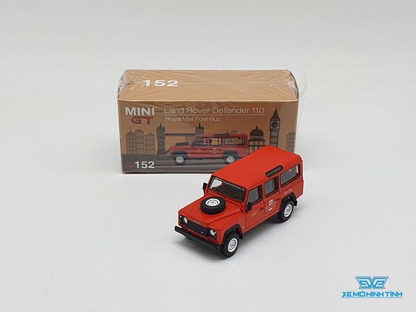 Xe Mô Hình Land Rover Defender 110 Royal Mail Post Bus RHD 1:64 Mini GT ( Đỏ )