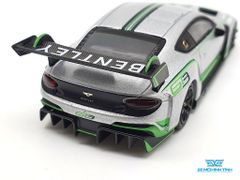 Xe Mô Hình Bentley Continental GT3 2018 Presentation Car RHD 1:64 MiniGT ( Bạc Viền Xanh)