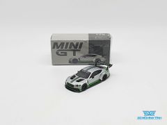 Xe Mô Hình Bentley Continental GT3 2018 Presentation Car RHD 1:64 MiniGT ( Bạc Viền Xanh)