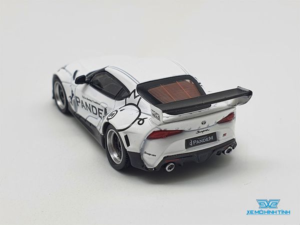 Xe Mô Hình Pandem Toyota GR Supra V1.0 White LHD 1:64 Mini GT (Trắng)