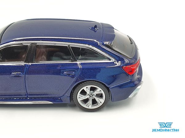 Xe Mô Hình Audi RS 6 Avant Navarra Blue Metallic LHD 1:64 Mini GT ( Xanh )