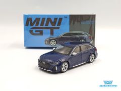 Xe Mô Hình Audi RS 6 Avant Navarra Blue Metallic LHD 1:64 Mini GT ( Xanh )