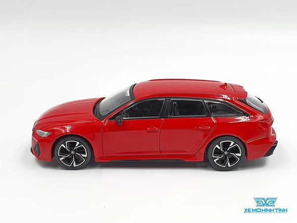 Xe Mô Hình Audi RS 6 Avant Carbon Black Tango Red LHD 1:64 Mini GT ( Đỏ )