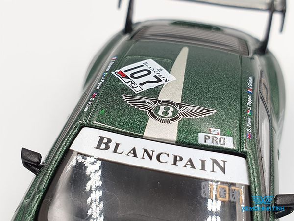Xe Mô Hình Bentley Continental GT3 #107 M-Sport Team Bentley 2019 Total 24 Hours of Spa RHD 1:64 Mini GT ( Xanh Rêu )