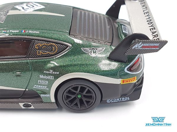 Xe Mô Hình Bentley Continental GT3 #107 M-Sport Team Bentley 2019 Total 24 Hours of Spa RHD 1:64 Mini GT ( Xanh Rêu )