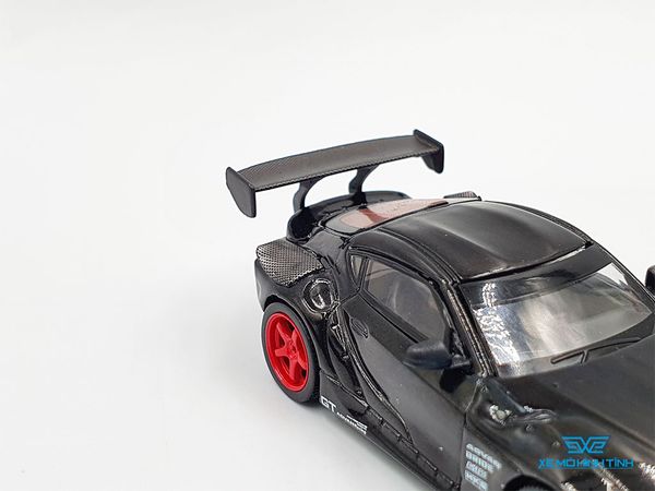 Xe Mô Hình HKS Toyota GR Supra Nocturnal RHD 1:64 Mini GT (Đen Mân Đỏ)