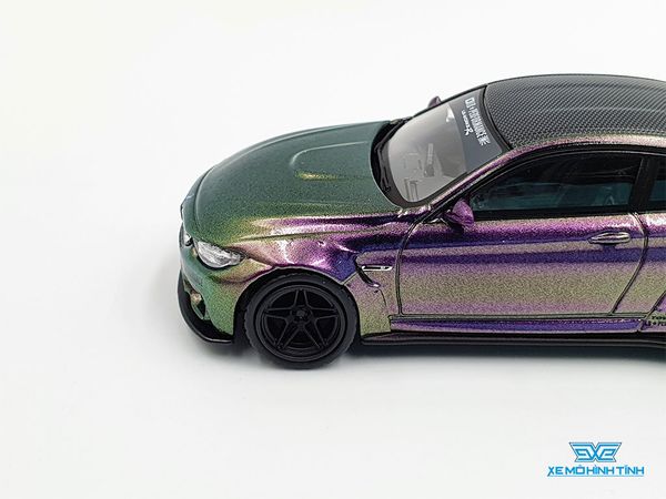 Xe Mô Hình LB*WORKS BMW M4 Purple Green Metallic LHD 1:64 MiniGT (Tím Biến Màu)