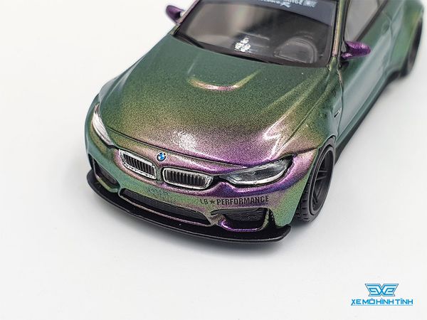 Xe Mô Hình LB*WORKS BMW M4 Purple Green Metallic LHD 1:64 MiniGT (Tím Biến Màu)