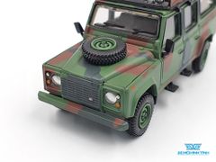 Xe Mô Hình Land Rover Defender 110 Military Canouflage 1:64 Mini GT (Xanh Quân Đội)