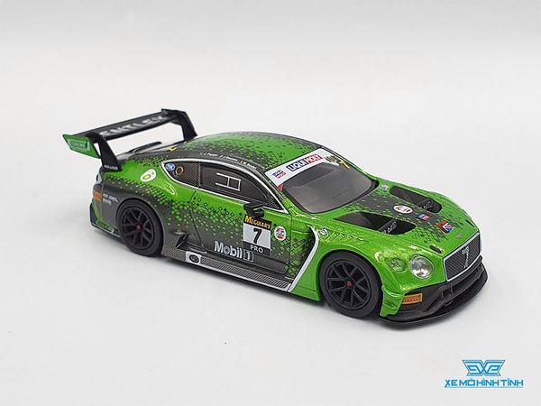 Xe Mô Hình Bentley Continental GT3 #7 1:64 MiniGT ( Xanh )