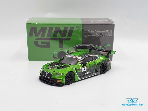 Xe Mô Hình Bentley Continental GT3 #7 1:64 MiniGT ( Xanh )