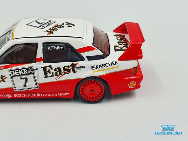 Xe Mô Hình Mercedes-Benz 190E 2.5-16 Evolution II #7 1991 Deutsche Tourenwagen Meisterschaft AMG-Mercedes 1:64 MiniGT (Trắng)