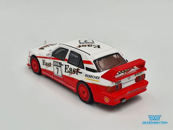 Xe Mô Hình Mercedes-Benz 190E 2.5-16 Evolution II #7 1991 Deutsche Tourenwagen Meisterschaft AMG-Mercedes 1:64 MiniGT (Trắng)