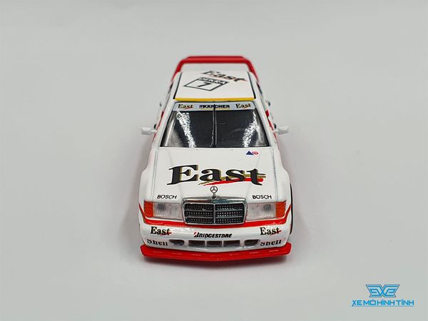 Xe Mô Hình Mercedes-Benz 190E 2.5-16 Evolution II #7 1991 Deutsche Tourenwagen Meisterschaft AMG-Mercedes 1:64 MiniGT (Trắng)