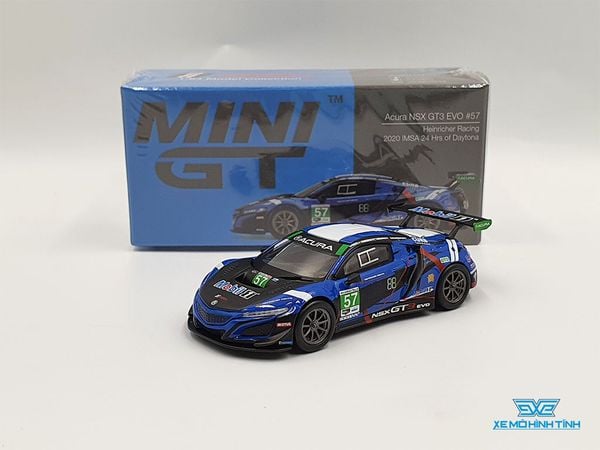 Xe Mô Hình Acura NSX GT3 Evo #57 2020 1:64 MiniGT ( Xanh #57 )