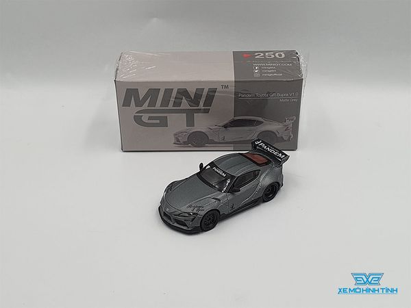 Xe Mô Hình Pandem Toyota GR Supra V1.0 1:64 MiniGT ( Xám Nhám )