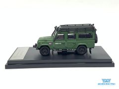 Xe Mô Hình Land Rover Defender 110 1:64 Master ( Xanh Quân Đội - Nhám - Hiệu Ứng Đạn )