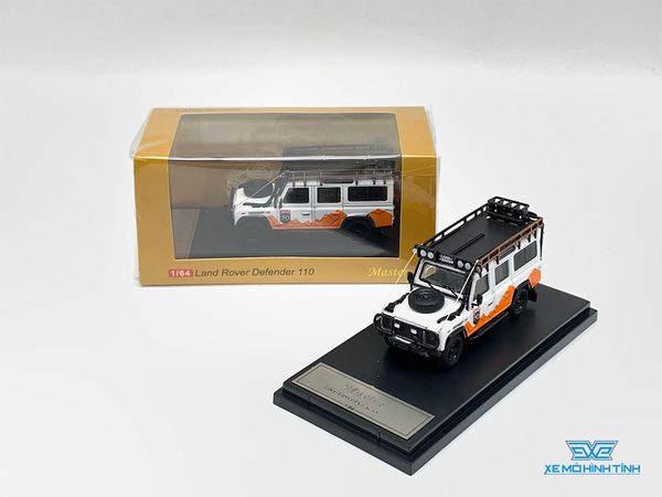 Xe Mô Hình Land Rover Defender 110 1:64 Master ( Trắng Cam )