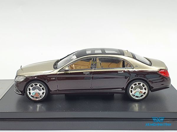 Xe Mô Hình Mercedes-Maybach S-Class 1:64 Master (Vàng Đồng Mui Đen)