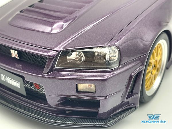 Xe Mô Hình Nissan Skyline GT-R Nismo Z-Tune ( R34 ) 1:18 Otto ( Tím )