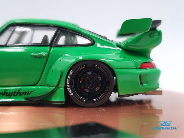 Xe Mô Hình Porsche RWB 993 Full Open 1:64 PGM ( Xanh Lá)