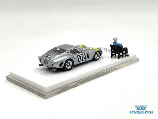 Xe Mô Hình Ferrari 250GTO + Figure 1:64 JEC ( Bạc Viền Vàng )