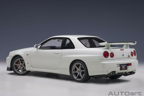 Xe Mô Hình Nissan Skyline GT-R ( R34 ) V-SPEC II 1:18 AUTOart (Trắng)