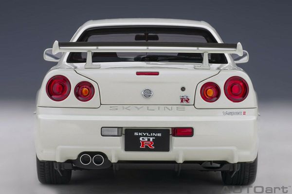 Xe Mô Hình Nissan Skyline GT-R ( R34 ) V-SPEC II 1:18 AUTOart (Trắng)