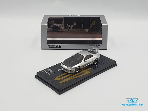 Xe Mô Hình Toyota SUPRA 1:64 Tarmac Works (Xám)