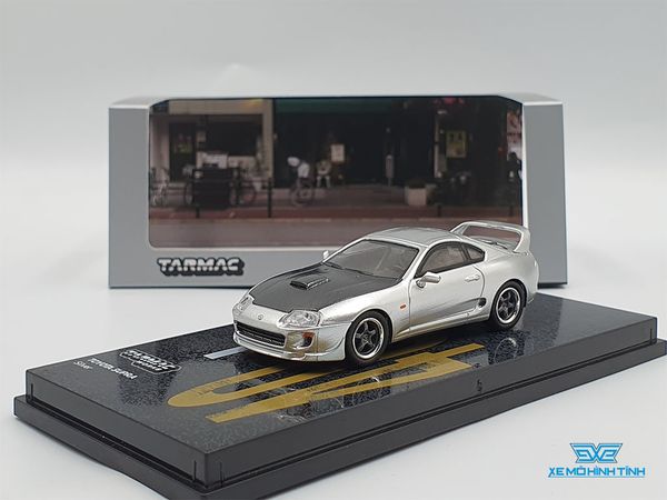 Xe Mô Hình Toyota SUPRA 1:64 Tarmac Works (Xám)