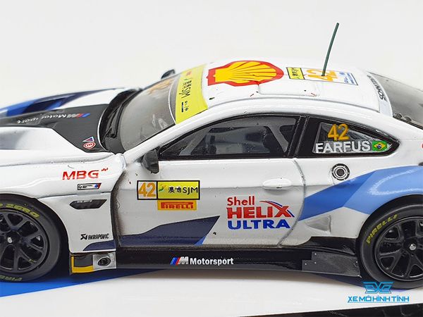 Xe Mô Hình BMW M6 GT3 FIA World Cup 2019 Macau Augusto Farfus 1:64 TarmacWorks ( Trắng )