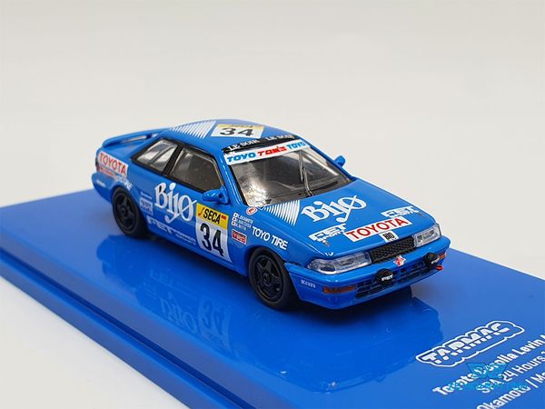 Xe Mô Hình Toyota Corolla Levin AE92 SPA 24 Hours 1989 1:64 Tarmac Works ( Xanh )