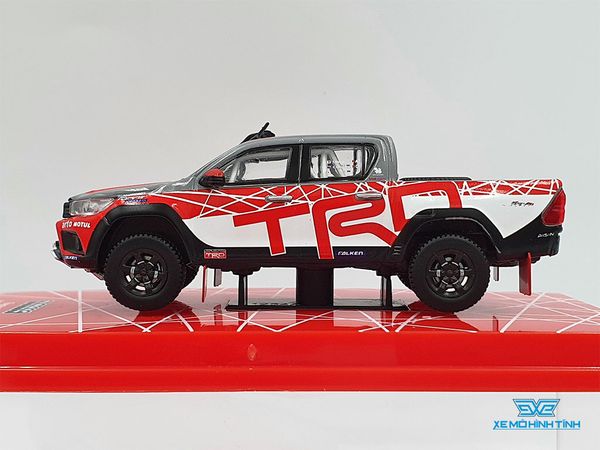 Xe Mô Hình Toyota Hilux AXCR 2016 Show Car 1:64 Tarmac Works ( Trắng Đỏ )